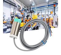 Risegun Interruptor de aproximación cilíndrico con sensor de 3 cables, equipo de control de energía industrial 10-30 V CC BEM30-15-PB