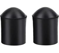 Risegun Punta de goma para violonchelo, 2 protectores de doble contrabajo, tapón de extremo de violonchelo, tapón de punta de goma, accesorio de tapa de extremo protector negro
