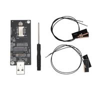 Risegun Tarjeta adaptadora de Red Risegun NGFF M.2 KeyB a USB3.0 4G 5G WWAN Adaptador de módulo con Ranura SIM (4 Antenas)