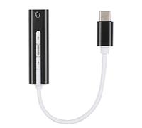 Risegun Tarjeta de Sonido estéreo Externa Tipo C a Hembra de 3,5 mm Adaptador de Audio Virtual USB 7.1 Canales Plug and Play para Linux OS X Negro Plata Gris Dorado Opcional 51x14 (Negra)
