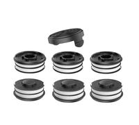 RISELION 3405685 Bobina de repuesto, Compatible con EINHELL Recortadora GC-ET 4530 / Bobina de hilo adecuada para recortadora eléctrica/recortadora de bordes (6 bobinas de hilo + 1 cubierta de