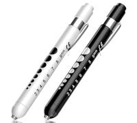 RISEMART Lámpara para pupila, luz de diagnóstico para enfermeras, accesorios con medidor de pupila y regla (blanco y negro)