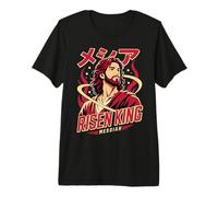 Risen King Messiah Christian Anime Manga Jesús Fe Arte Camiseta Premium