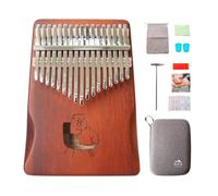 RISEN LIFE Capybara - Sofá kalimba de patata rojo y marrón, 17 teclas, piano de pulgar, teclas de metal con grabado de escala de precisión, funda de transporte, pequeño instrumento musical, regalos