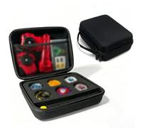 RiseNova Battling Top - Estuche organizador (6 ranuras, negro) | Bolsa de almacenamiento portátil de EVA con correa de mano para juguetes y piezas de giroscopio