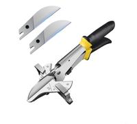 RiseNova Cuchillas de acero ajustables de las tijeras 0-135° SK5 del ángulo | Cuchillas de acero SK5, mango ergonómico antideslizante, escala precisa, corta tubos de PVC, embalaje de madera