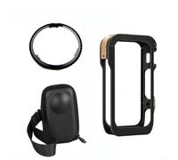 RiseNova Marco de aleación de aluminio para jaula de conejo Insta360 X6 | Soportes de accesorios de 1/4 pulgadas, protector de lente y funda rígida compacta de transporte de viaje