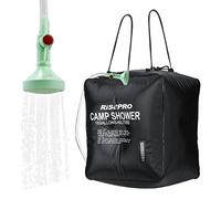 RISEPRO Bolsa de Ducha Solar de 10 galones/40 litros, con calefacción Solar, Bolsa de Ducha con Temperatura, Agua Caliente, Senderismo, Escalada XH07