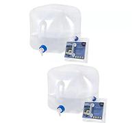 RISEPRO Recipiente de Agua Plegable 10L Paquete de 2 jarras de Almacenamiento de Agua sin BPA al Aire Libre Camping Senderismo Emergencia