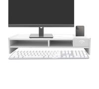 Riser De Escritorio - PVC Wood & PP Board, 49x20.4x10cm Diseño Ergonómico, Soporte De Monitor Resistente A Alta Tormenta | Organizador De Escritorio Para La Configuración Del Dormitorio De La Escuela