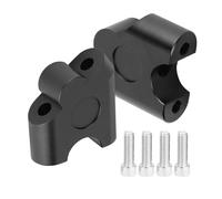 Riser Manillar Moto Adaptador De Montaje Movimiento Trasero Abrazadera Manillar Elevador Barra Motocicleta 22mm Riser Antivibración(Black)