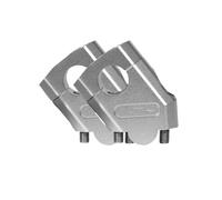 Riser Manillar Moto Elevador De Manillar Motocicleta 22mm/28mm Montaje Abrazadera Elevación para Motocross Pit Bike Riser Antivibración(28mm Silver)