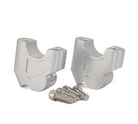 Riser Manillar Moto para CB 500 X CB500X 2020 Manillar Elevador Altura hacia Arriba Se Mueve Atrás Adaptador Abrazadera 28MM De(Silver)