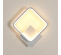Riserva Aplique de Pared Interior Blanco, 17W Lámpara de Pared Modernas LED Cuadrado para Sala de Estar, Dormitorio, Pasillo, Comedor, Escalera, Balcón, 3000K Blanco Cálido