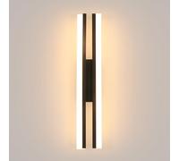 Riserva Aplique de Pared Interior LED, 16W Lámpara de Pared Moderna Negro, 3000K Blanco Cálido Luz de Pared in Aluminio Dormitorio, Salón, Pasillo, Escaleras, 40cm