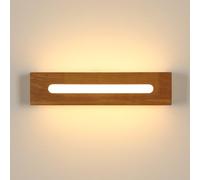 Riserva Aplique de Pared Interior Madera, 3000K Blanco Cálido, 18W Lámpara de Pared Retro LED para Sala de Estar, Dormitorio, Pasillo, Escalera