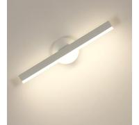 Riserva Aplique de Pared Moderno 12W, 300° Giratorio Lámpara de Espejo Baño LED, 4500K Luz Natural, Para Tocador, Pasillo, Salón, Dormitorio, Escalera, Blanco, 38cm