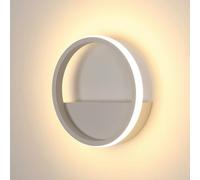 Riserva Aplique Pared Interior LED, 12W Redonda Lámpara de Pared Blanca Moderna, Creativo Luz pared LED para Salón, Dormitorio, Comedor, Pasillo Escalera, Blanco Cálido 3000K, Ø20CM