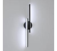 Riserva Aplique Pared LED, Interior Lámpara de Pared Moderna, 24W Lineal Luz de Pared Aluminio Negro para Salón, Dormitorio, Sala, Pasillo, Escalera, 6500K Blanco Frío