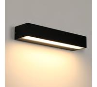 Riserva Apliques de Pared Exterior 16W, IP65 3000K Blanco Cálido, Negro
