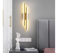 Riserva Apliques de Pared Interior Moderna, 16W Lámpara de pared LED 3000K Luz Cálida, Aplique de Pared Oro para Dormitorio, Estudio, Comedor, Pasillo, Escalera, Oro