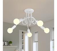 Riserva Lámpara de Techo Industrial, 3-Luz Plafón de Techo Vintage, Sputnik Lamparas de Techo Industriales, Luz de Techo Blanco para Sala, Dormitorio, Cocina, Comedor (No Incluidas Bombillas)