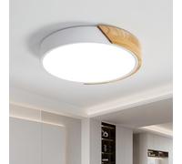 Riserva Lámpara de Techo LED Moderno 24W, Iluminación de Techo Redonda Blanco Frio (6000K), Plafón de Techo in Acrílico de Madera, para Dormitorio, Cocina, Salon, Comedor, Oficina Ø30cm…