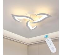 Riserva - Lámpara de techo LED regulable (35 W, 4000 lm, con mando a distancia, aplicación, 3000 k-6500 K, Φ58 cm, diseño creativo de pétalos de iluminación de techo acrílico para sala de estar,