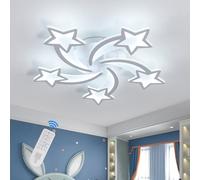 Riserva Lámpara de Techo Led Regulable, 50W Acrílico Luces De Techo Creativa con forma de estrella de 5 cabezas, Moderna Plafon LED Techo Apto Para Salón, Dormitorio, habitaciones para niños