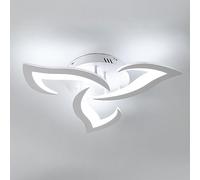 Riserva Moderna Lámpara de Techo LED 36W Creativa Con Diseño de Pétalos, 6500K Blanco Frío, Acrílico, Para Sala de Estar y Dormitorio (Diámetro 58cm, Blanco)