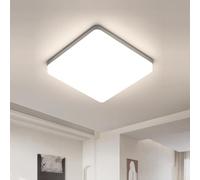 Riserva Plafon LED Techo Cuadrada 36W, IP44 Lámpara de Techo LED Moderna 4050LM 4500K Blanco Natural, Luz de Techo para Baño, Dormitorio, Cocina, Salón, Balcón, Oficina, Pasillo 23cm