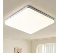 Riserva Plafon LED Techo Cuadrada 48W, 5400LM IP44 Lámpara de Techo LED Moderna 4500K Luz Blanca Natural, 30cm Luz de Techo para Baño, Dormitorio, Cocina, Salón, Balcón, Oficina, Pasillo