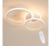 Riserva Plafón LED Techo Regulable, 42W Lampara Techo Moderna Redonda con Mando a Distancia, 3000-6500K, para Dormitorio, Cocina, Salon, Comedor, Pasillo, Blanco