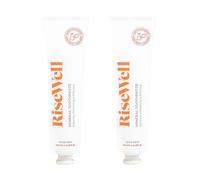 Risewell - Pasta dental remineralizante natural con hidroxiapatita, paquete doble, sin fluoruro, parabenos ni SLS
