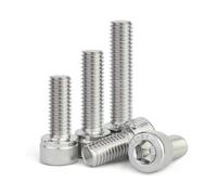 RISHORI 200 piezas M2 304 Tornillos Allen en acero inoxidable, longitud de 14-25 mm, superficie en blanco, PARA Reparación de equipos, M2x16mm