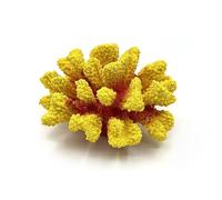 RISHORI Decoraciones de Coral para Acuario, simulación de Arrecife de Coral de Resina, estatuas de Coral Artificiales Coloridas, Plantas Decorativas para pecera,Amarillo