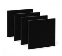 RISHORI Juego de 4 Láminas de Polipropileno Negro, Tablero PP, Espesor 1mm, Apto para Campos Químicos, Juntas Aislantes y Paneles de Carrocería,10×50cm