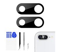 Risidamoy 2 juegos para iPhone 8 Plus OEM cámara trasera lente de cristal de repuesto con adhesivo de doble cara para iPhone 7 Plus lente de cámara trasera original con kit de reparación de