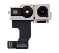 Risidamoy Cámara frontal de repuesto para iPhone 16 Plus de 12 MP, cámara frontal para selfie, 4K Dolby Vision 60 fps, módulo de cable flexible de vídeo, reparación de sensor de proximidad para