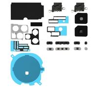 Risidamoy Juego completo de repuesto para iPhone 11 Pro Max, soporte de malla para cámara de micrófono trasero, altavoz inferior, red antipolvo de repuesto con kit de calcomanías de protección contra