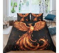 Rising Fire Phoenix Funda Nordica Juego de 3 Piezas 3D Cierre Cremallera