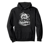 Rising from The Abyss - Grabado clásico de Monstruos Marinos Sudadera con Capucha