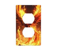 Rising Phoenix - Cubierta decorativa para interruptor de luz, 1 banda, placa de pared para cocina, baño, tamaño 7 x 11,4 cm