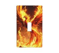 Rising Phoenix - Cubierta decorativa para interruptor de luz, 1 interruptor, placa de pared para cocina, granja, dormitorio, baño, decoración artística