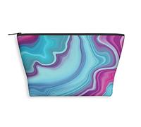Rising Sun, neceser para mujer, diseño abstracto dibujado a mano con flechas de sol naciente, espaciosas bolsas de maquillaje de viaje, resistente al agua, organizador de accesorios, negro y blanco,
