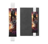 Rising Sun Tiger - Portalápices de piel con banda elástica, funda portátil para bolígrafos, diarios y planificadores