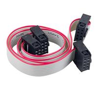 risingsaplings 2 unids 2 x 4 8p 8 pines cinta IDC hembra a hembra cable gris sobre longitud 20 cm 1.0mm paso cable 2.0mm agujero