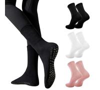 Risipu 3 Pares Calcetines Pilates Yoga Calcetines Antideslizantes Mujer Para Yoga Fitness Ballet Pilates