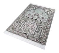 Risipu Alfombra de Oración Musulmana, Alfombra de Oración Portátil para Hombres, Mujeres y Niños, Set de Oración, Alfombras de Oración Islam, Regalo Eid Ramadan, Suave y Lujoso (QS)