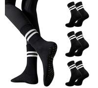 Risipu - Calcetines antideslizantes para mujer, 3 pares para pilates, ballet, danza, trampolín, Talla única